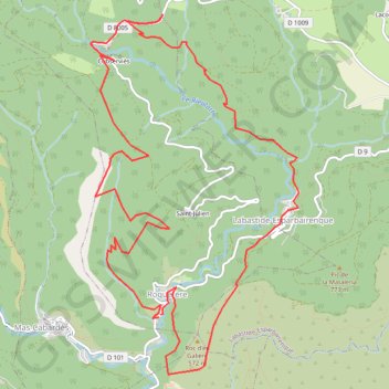 Cascade de Cubserviés-15.7 km 708 m GPS track, route, trail