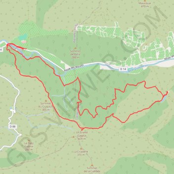 Le Grand Gageai - COLLOBRIERES - 83 GPS track, route, trail