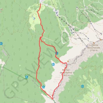 La Tête des Chaudières par la Combe de Fer, les Rochers de la Balme GPS track, route, trail
