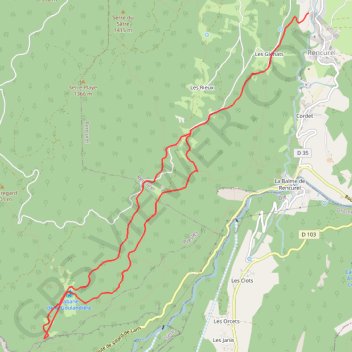 Belvédère du Ranc depuis Rencurel GPS track, route, trail