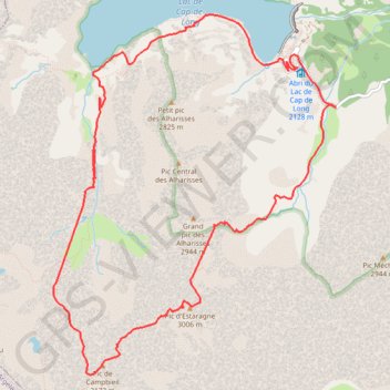 Pic d'Estaragne et Pic de Campbieil GPS track, route, trail