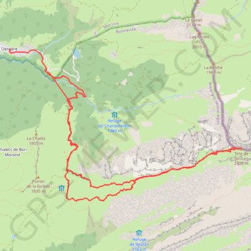 Tête de Bossetan / Bostan : Voie normale de Morzine GPS track, route, trail