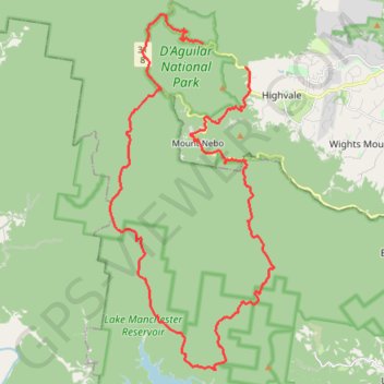 D'Aguilar National Park - Mount Nebo - Cabbage Tree Creek GPS track, route, trail