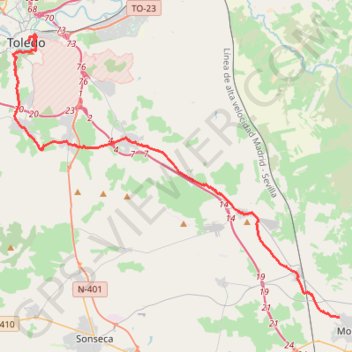 SE16-Mora-Toledo GPS track, route, trail