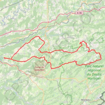 La Diagonale du Doubs - Saône GPS track, route, trail