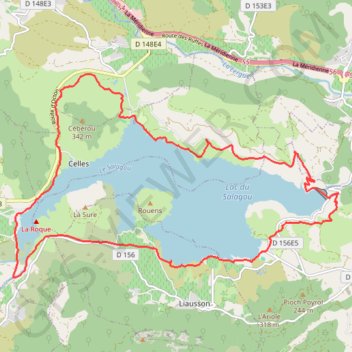 Tour du Lac du Salagou GPS track, route, trail