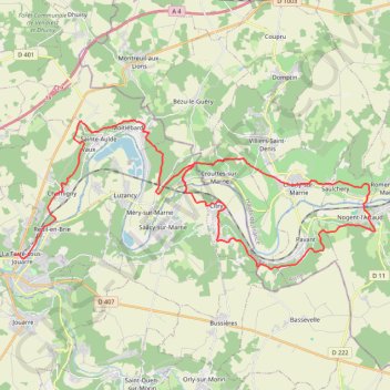 Nanteuil-Nogent-La Ferté sous Jouarre GPS track, route, trail