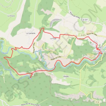 Rocamadour (chemin des escargots) GPS track, route, trail
