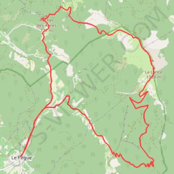 Le sommet de la Lance - Le Pègue GPS track, route, trail