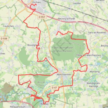 Brevet Orchies GPS track, route, trail