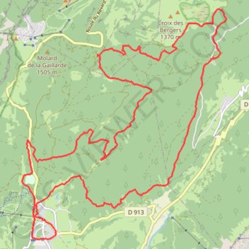 Grande verte GPS track, route, trail