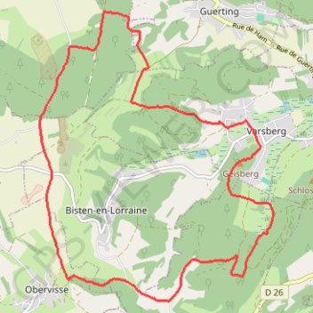 Boucle autour de Varsberg GPS track, route, trail