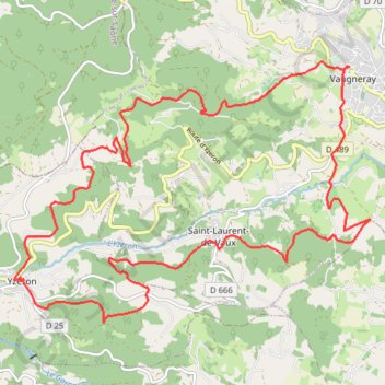 Vaugneray : Col de la Fausse - Aduts - Giraud GPS track, route, trail