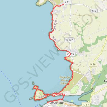 Ligne Bretagne J3 GPS track, route, trail