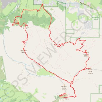 5 Peaks Loop (Mount Olympia, North Peak, Mount Diablo, Eagle Peak and Twin Peaks) GPS track, route, trail