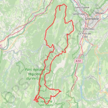 Tour Vercors Est GPS track, route, trail