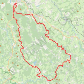 Guéret - Saint-Georges La Pouge - Masgot - Guéret GPS track, route, trail