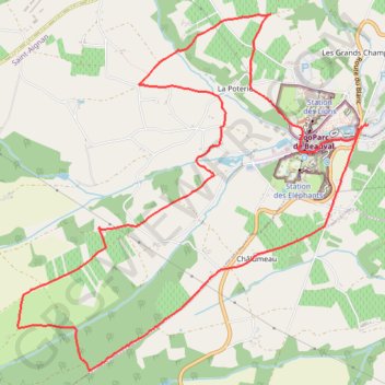 Rando aux abords du zoo de Beauval GPS track, route, trail