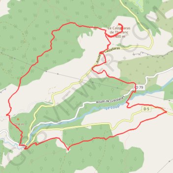 Pont du Loup GPS track, route, trail