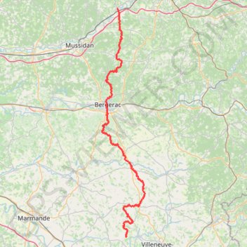 GR654 De Saint Astier (Dordogne) à Pinel-Hauterive (Lot-et-Garonne) GPS track, route, trail
