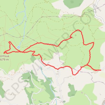 Mont Ursuya depuis Mendionde GPS track, route, trail