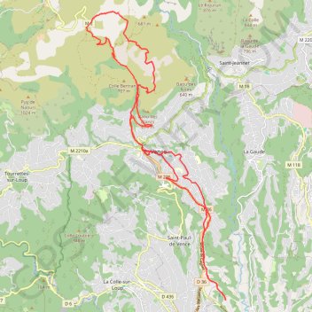 Plan des Noves - Blaquieres GPS track, route, trail