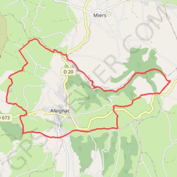 Le grand tour d'Alvignac Les Eaux GPS track, route, trail