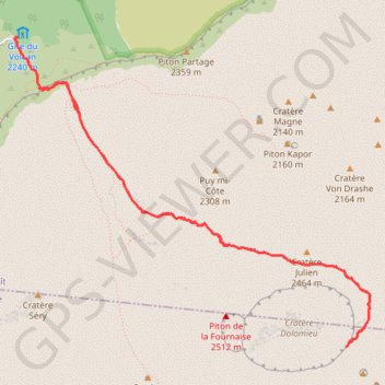 Fournaise GPS track, route, trail