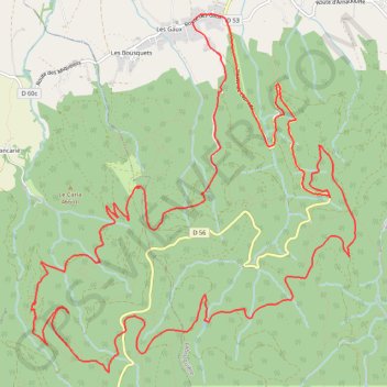 Les Gaux - Montagne Noire GPS track, route, trail