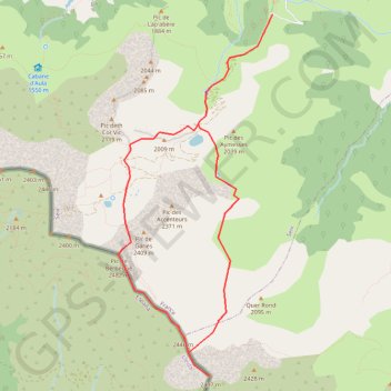 Pic de Montaud et tuc de Berbégué depuis le col de Pause GPS track, route, trail