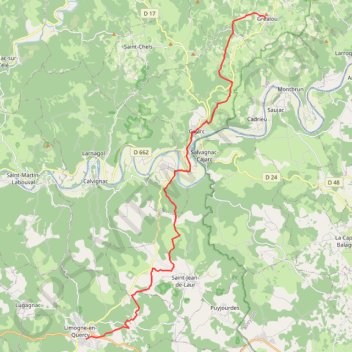 Grealou - Limogne GPS track, route, trail