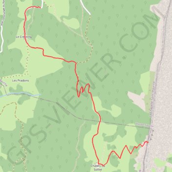 Roc des Boeufs 1774 - Chalets du Sollier - par la Chapelle Saint-Maurice GPS track, route, trail