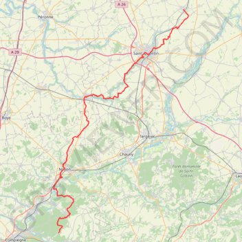 GR655 De Fresnoy-le-Grand à Saint Crépin-aux-Bois (Oise) GPS track, route, trail
