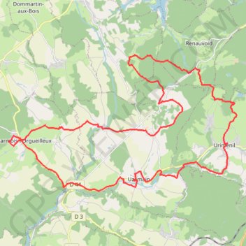 Charmois L'Orgueilleux GPS track, route, trail