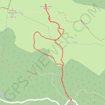 Pic des Escurets GPS track, route, trail