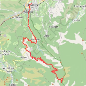 Prades - Refuge des Cortalets GPS track, route, trail