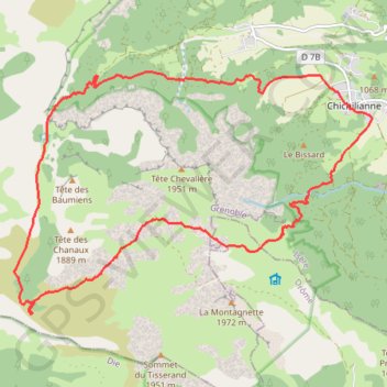 La Fontaine Pourrie - Hauts Plateaux Sud du Vercors GPS track, route, trail