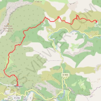 De Rougon à Villars Brandis GPS track, route, trail