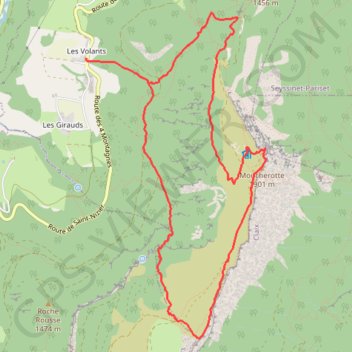 Le Moucherotte par le Pas de la Bergère GPS track, route, trail