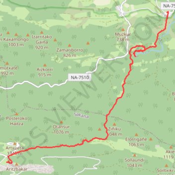Iribas-San Miguel GPS track, route, trail