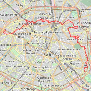 Paris portes Maillot - Dorée GPS track, route, trail