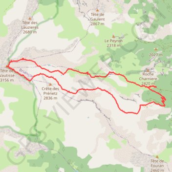 LA TETE DE VAUTISSE GPS track, route, trail