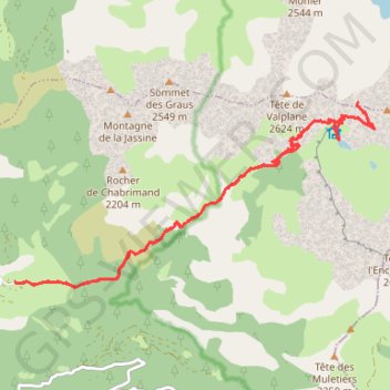 Clignon Haut le col de l'Encombrette GPS track, route, trail