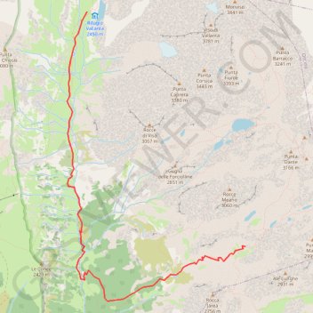 Refuge Vallenta - Refuge Sella Quintino GPS track, route, trail