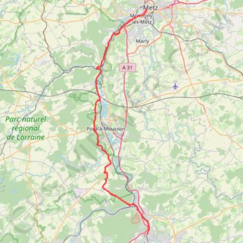Marche Nancy - Metz GPS track, route, trail