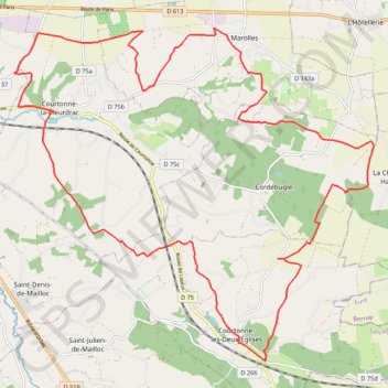 Rando de Courtonne La Meurdrac GPS track, route, trail