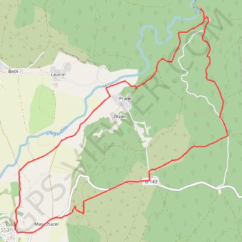 Lussan - Les Concluses GPS track, route, trail