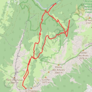 Col d'Arcluzaz depuis pont de la Cariat GPS track, route, trail