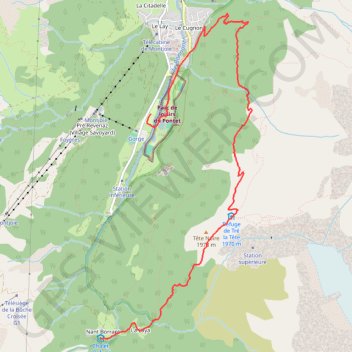 TMB jour 1 GPS track, route, trail