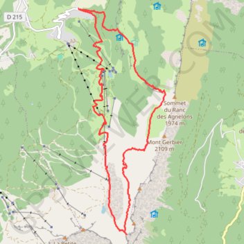 Rochers des Jaux en traversée depuis les Glovettes GPS track, route, trail